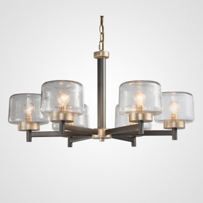 Подвесная люстра POT D70 6 lamps Transparent ImperiumLoft 195515-26