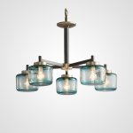 Подвесная люстра POT D70 5 lamps Blue ImperiumLoft 195517-26