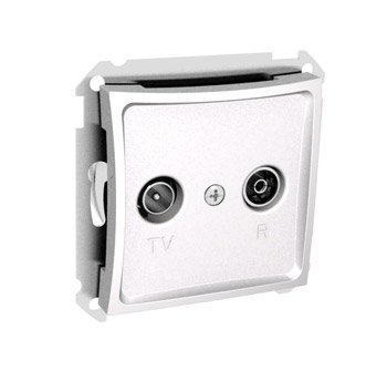 

Lexel Дуэт белый Розетка телевизионная TV-R проходная 11dB (SE WDE000195), WDE000195
