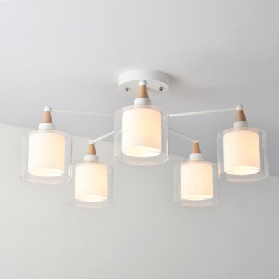 Люстра на штанге RICE D60 White ImperiumLoft 196795-26