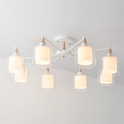 Люстра на штанге RICE D89 White ImperiumLoft 196796-26
