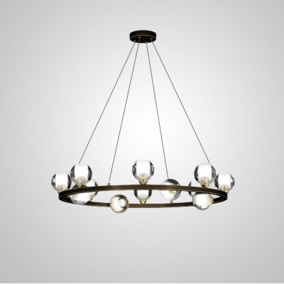 Подвесная люстра ILIANA CH D80 Brass Black ImperiumLoft 196881-23