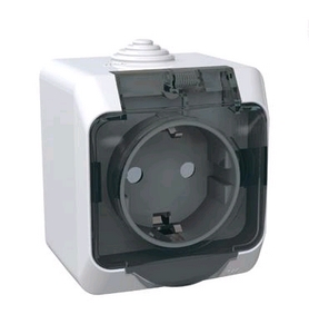 Lexel Этюд 1-ая розетка с заземлением, СО ШТОРКАМИ белый (накладные) (PA16-044b) Lexel Этюд 1-ая розетка с заземлением, СО ШТОРКАМИ белый (накладные) (PA16-044b)