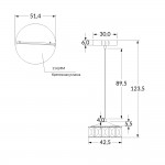 Люстра Геометрия 2-1628-1-CR+WH LED