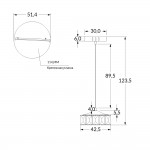 Люстра Геометрия 2-1628-1-CR+WH LED