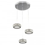 Люстра Геометрия 2-1628-3-CR+WH LED