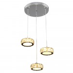 Люстра Геометрия 2-1628-3-CR+WH LED