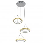 Люстра Геометрия 2-1631-3-CR+WH Y LED