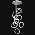 Люстра диодная Геометрия 2-1644-10-CR Y LED