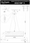 Светильник подвесной Divinare 2002/01 SP-9 PAOLA