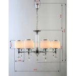 Люстра Rivoli Kristiane 2005-308 8 * Е14 40 Вт классика