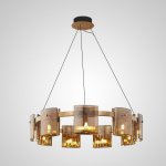 Подвесная люстра JANICE D80 Brass Amber ImperiumLoft 201055-23