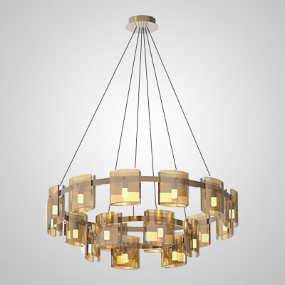 Подвесная люстра JANICE D100 D60 Brass Amber ImperiumLoft 201059-23 Подвесная люстра JANICE D100 D60 Brass Amber ImperiumLoft 201059-23