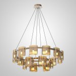 Подвесная люстра JANICE D100 D60 Brass Amber ImperiumLoft 201059-23