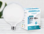 Лампа матовая Ambrella LED A120-PR 18W E27 4200K (200W) BULBING