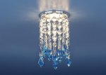 2012 хром/прозрачный/голубой (CH/Сlear/BL) Elektrostandard Встраиваемый потолочный светильник