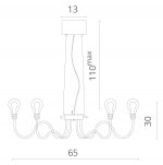 Светильник подвесной Divinare 2030/04 LM-15 ALMA