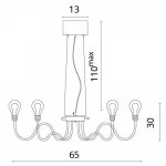 Светильник подвесной Divinare 2030/04 LM-15 ALMA