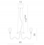 Светильник подвесной Divinare 2030/04 LM-9 ALMA