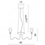 Светильник подвесной Divinare 2030/04 LM-9 ALMA