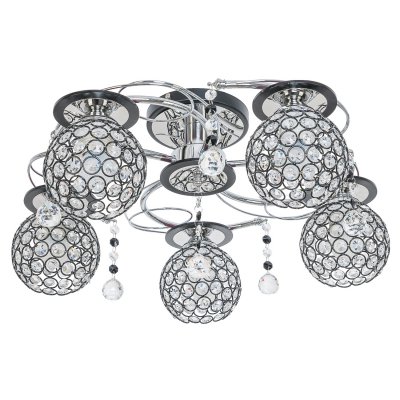 Потолочный светильник Экономсвет 20345/5A CR+BK Потолочный светильник Экономсвет 20345/5A CR+BK