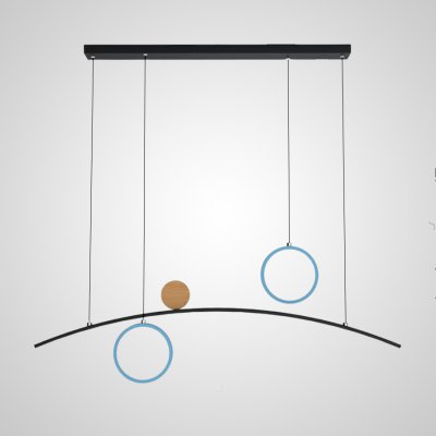 Подвесной светильник ABIGAIL LONG Black Blue ImperiumLoft 203494-23