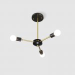 Люстра на штанге SPUTNIK D45 Gold/Black base ImperiumLoft 203569-26