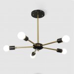 Люстра на штанге SPUTNIK D55 Gold/Black base ImperiumLoft 203571-26