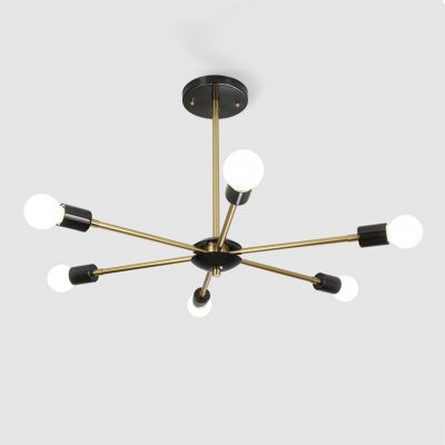 Люстра на штанге SPUTNIK D65 Gold/Black base ImperiumLoft 203572-26