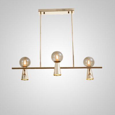 Потолочный светильник ABELINA LONG L6 Gold Amber ImperiumLoft 203771-23