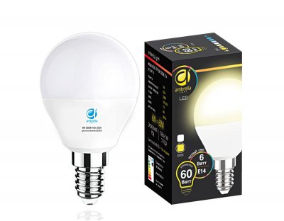 

Лампа LED B45-PR 6W E14 3000K (60W)