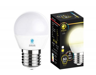 Лампа матовая Ambrella LED B45-PR 6W E27 3000K (60W) PRESENT Лампа матовая Ambrella LED B45-PR 6W E27 3000K (60W) PRESENT