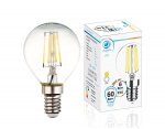 Лампа светопрозрачная Ambrella Filament LED G45-F 6W E14 4200K (60W) BULBING