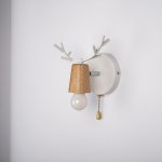 Бра с рожками DEER A SWITCH White/Light wood ImperiumLoft 204237-26