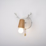 Бра с рожками DEER A SWITCH White/Light wood ImperiumLoft 204237-26