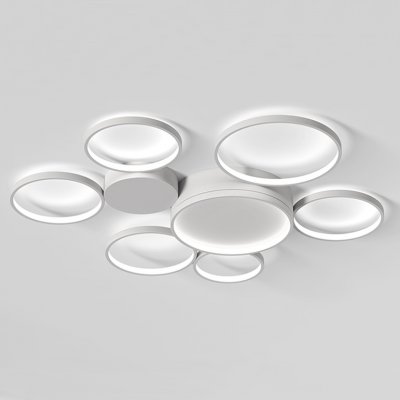 Потолочная люстра в виде колец TWINE 7 rings White ImperiumLoft 204609-26