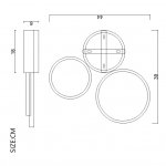 Потолочная люстра в виде колец TWINE 3 rings Black ImperiumLoft 204610-26