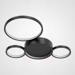 Потолочная люстра в виде колец TWINE 4 rings Black ImperiumLoft 204612-26