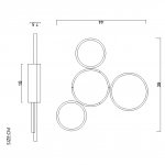 Потолочная люстра в виде колец TWINE 4 rings White ImperiumLoft 204614-26