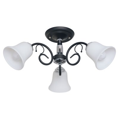 Светильник ЭкономСвет 205/3CR+BK WT