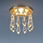 Светильник Elektrostandard точечный с хрусталем Asfour 2056 GD золото