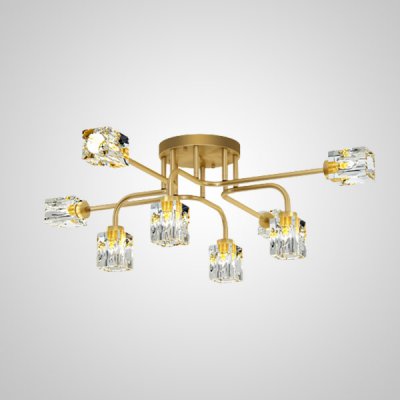 Потолочная люстра MICHAL L8 Brass ImperiumLoft 205614-23 Потолочная люстра MICHAL L8 Brass ImperiumLoft 205614-23
