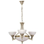 Люстра ЖАСМИН 3 плаф антик(3*E27+3*Е14) H=78cm,D=58cm Kink light 2065/3+3 ANTIK