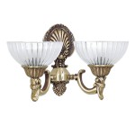 Светильник бра КРИСТАЛЛ 2 плаф антик h-22 d-37 E27 2*60w Kink light 2067/2.А ANTIK