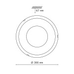 Светильник светодиодный Сонекс 2071/BL ELEKA 24Вт