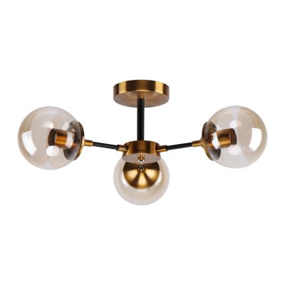 Люстра современная Экономсвет 20713/3GD+BK AMB Люстра современная Экономсвет 20713/3GD+BK AMB