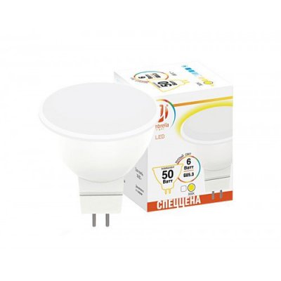 

Лампа FLAT LED MR16-DD 6W GU5.3 3000K (50W) 175-250V