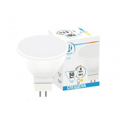 

Лампа FLAT LED MR16-DD 6W GU5.3 4200K (50W) 175-250V