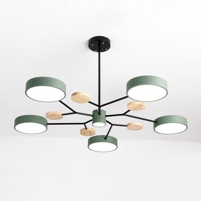 Люстра на штанге MEADE 6 lamps Green ImperiumLoft 207859-26