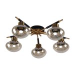 Люстра современная Экономсвет 20794/5GD+BK BR